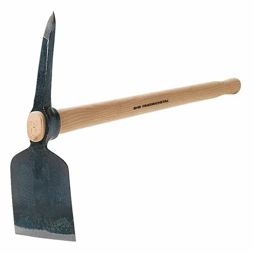 SHW Straßenhacke mit Eschenstiel 105 cm - Vorschlaghammer aus Spezialstahl, geschmiedet und gehärtet mit konisch gewalztem, selbstschleifendem Blatt. Der PEFC-zertifizierte Eschenstiel sorgt für nachhaltige Qualität und Langlebigkeit.