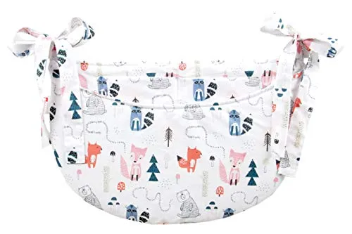 BABYLUX Babybetttasche Organizer BETTTASCHE Spielzeugtasche Tasche Babybett (118. Fuchs spuren)