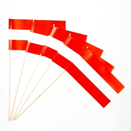 Papierfähnchen: Oesterreich (Österreich) 50er Packung in weiß von Everflag