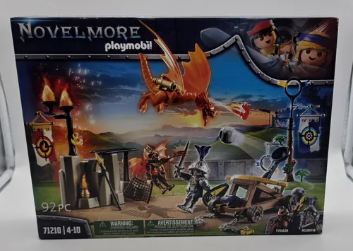PLAYMOBIL Novelmore 71210 - Turnierplatz mit General McGriffin und Feuerdrachen, actiongeladenes Ritterspielset für spannende Duelle ab 4 Jahren