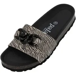 Palado Gozo Zebra Pantolette beige|weiß 38 EU