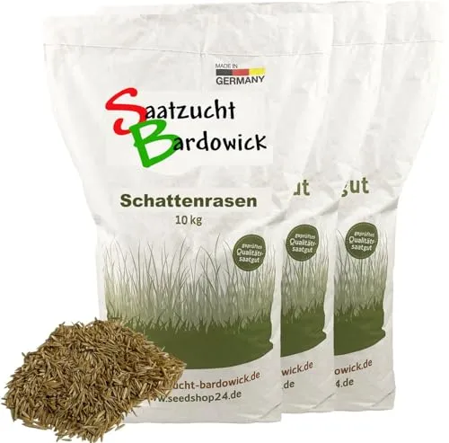 Rasen Schattenrasen Grassamen Rasensamen Rasensaat Gras 30kg Nachsaatrasen Neuanlage - Qualität zum Fairen Preis !