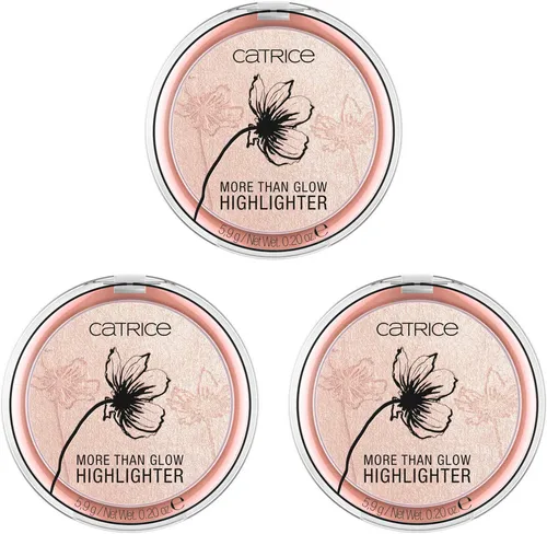 Catrice Highlighter More Than Glow Highlighter, 3-tlg., mit metallisch-glänzendem Schimmer-Effekt