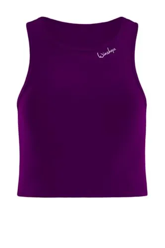 Winshape Damen Functional Light and Soft Cropped Tanktop Aet135ls - Sportliches Cropped Tanktop aus elastischem Funktionsstoff, temperaturregulierend für ein angenehmes Tragegefühl – ideal für Fitness, Pilates, Yoga und Freizeit.