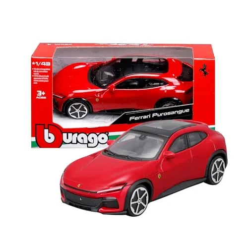 Bburago - Ferrari Purosangue R&P - Realistisches Modellauto im Maßstab 1:43, Offizielle Ferrari-Lizenz, Empfohlenes Alter 3+ Jahre