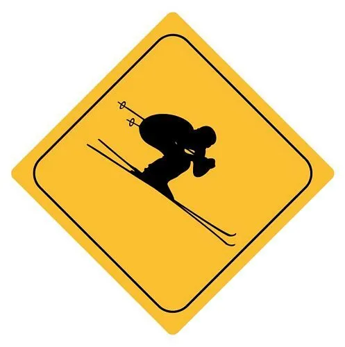 Produktbild Autoaufkleber Sticker Achtung Skifahrer Aufkleber