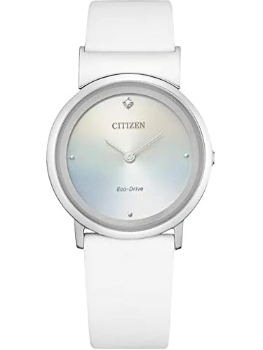 Citizen Watch EG7070-14A - Elegante Damenarmbanduhr aus hochwertigem Titan mit rundem Gehäuse in Silber und kratzfestem Saphirglas für höchste Langlebigkeit.