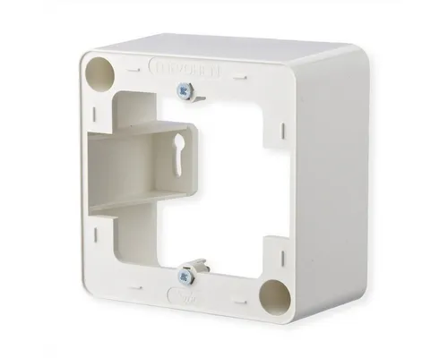 Metz Connect Aufputzrahmen 85 x 85 x 43 mm Netzwerk-Panel (1fach, reinweiß, 130829-4302-I)