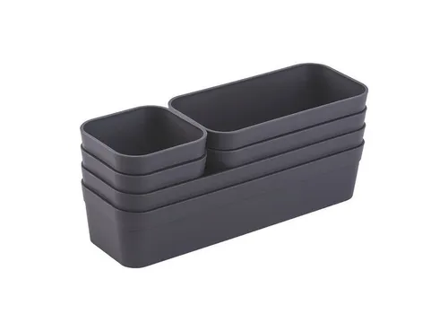 Engelland Schubladeneinsatz Schubladen-Organizer (Vorteils-Set, 6 St., individuelle Anordnung, passend für alle gängigen Schubladen), BPA-frei, spülmaschinengeeignet, gefrierschrankgeeignet