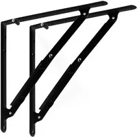 SOTECH Klappkonsole 305 x 305 mm Schwarz mit Arretierung