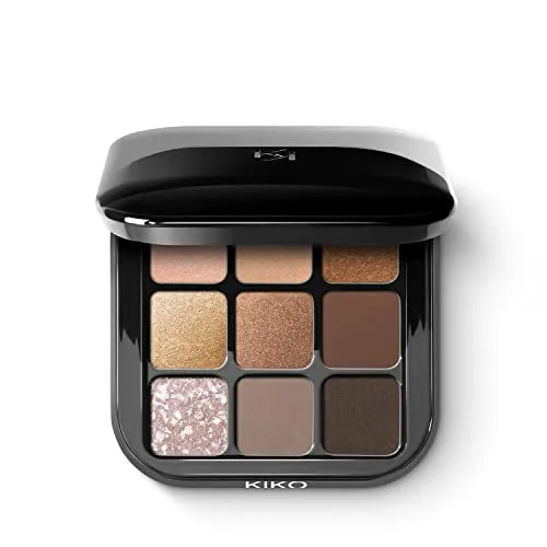 KIKO Milano Glamour Multi Finish Eyeshadow Palette 01 | Palette Mit 9 Lidschatten Mit Verschiedenen Finishes