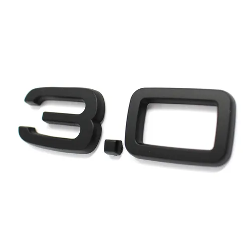 3.0 Emblem Schwarz Matt Schriftzug Turbo Logo selbstklebend mit Schaumstoff