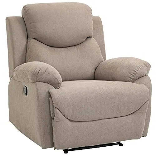 Homcom Fernsehsessel Beige - Ergonomischer Relaxsessel - Ergonomischer Fernsehsessel für höchsten Komfort im Wohnzimmer. Mit neigbarer Rückenlehne und weichem Kissen für entspannende Stunden. Ideal für jede Jahreszeit!
