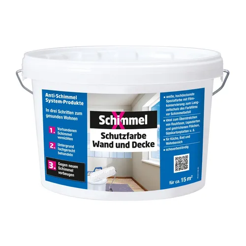 SchimmelX Schutzfarbe Wand und Decke 2,5 l