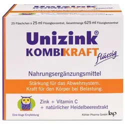 Unizink Kombikraft 25X25 ml - Zinkpräparat, rezeptfrei und ideal zur Unterstützung des Immunsystems