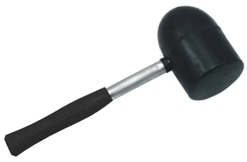 HERO Plattenverlegehammer Pflasterhammer 1000 g Gummihammer Schonhammer Zweiseitig Campinghammer Ausbeulhammer mit rutschfestem Griff Hartgummihammer Hammer für Bodenbelag, Fliesen, Holzbearbeitung