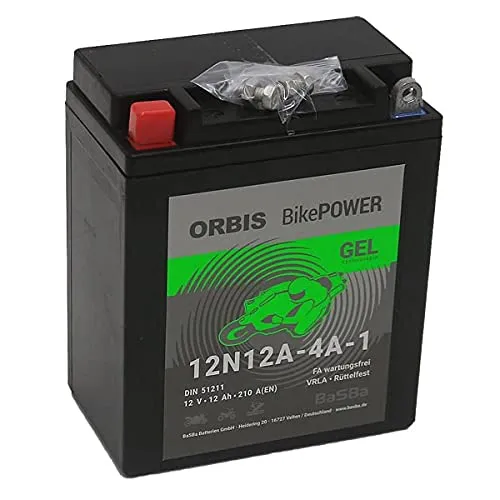 Orbis BikePower YB12A-A, 12N12A-4A-1 51211 12V 12 Ah 210A