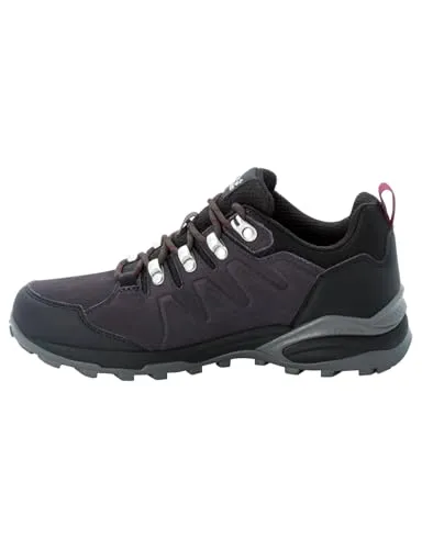 Jack Wolfskin Refugio Texapore Low Wanderschuhe - Wanderschuhe für Damen, aus robustem Veloursleder, wasserdicht und atmungsaktiv dank TEXAPORE CORE-Membran, ideal für lange Touren mit optimalem Komfort.