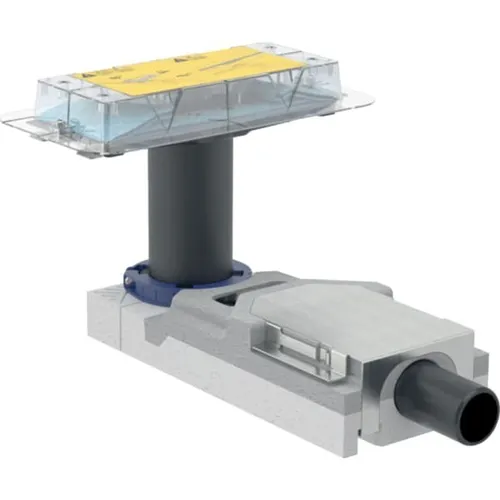 Geberit CleanLine Duschrinne Rohbauset 154152001 - Sanitärinstallation mit minimaler Aufbauhöhe von 65 mm, ideal für moderne Duschen und effiziente Entwässerung.