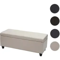 Aufbewahrungs-Truhe Kriens, Sitzbank aus Kunstleder, 45x114x45cm - creme - Drohnen-Zubehör mit integriertem Aufbewahrungsfach und gepolsterter Sitzfläche, ideal für zusätzlichen Stauraum und hohen Sitzkomfort.