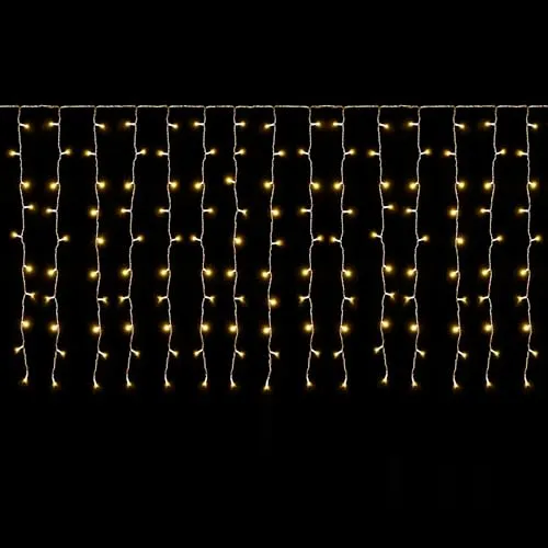 SALCAR LED Eisregen Fenster 3m x 1m Lichtervorhang in weiß von SALCAR