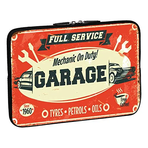 PEDEA Design Schutzhülle Notebook Tasche bis 17,3 Zoll (43,9cm), Garage