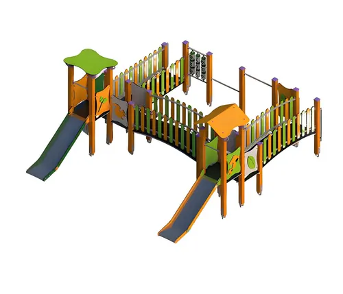Erlebnisspielplatz Waldspielplatz Klettergerüst - Vielfältiger Spielplatz für Kinder von 1 bis 11 Jahren, inspiriert von einer Burg. Modernes Design, robust und sicher, ideal für kreative Bewegungsflächen im Freien.