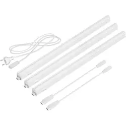 ledscom.de LED Unterbau-Leuchten Rigel, je 57,3cm, 40cm Kabel, je 880lm, weiß, 3er Set