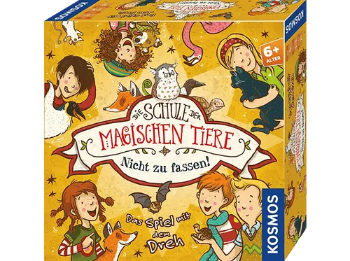 KOSMOS 697679 Die Schule der magischen Tiere Nicht zu fassen! Das Spiel mit dem Dreh. Kinderspiel ab 6 Jahren mit Würfel, Kooperatives Brettspiel, Familienspiel, Gesellschaftsspiel