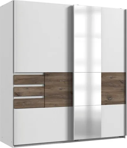 Wimex Schwebetürenschrank Bamberg, 5 Regalböden & 1 Kleiderstange, weiß