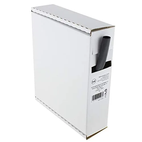 Schrumpfschlauch schwarz 3:1 mit Kleber, 9,0 - 3,0mm, 3 Meter - Spenderbox