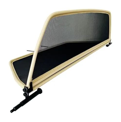 PureWind Windschott kompatibel mit BMW E46 3er Baujahr 2000-2007 (Beige) – Windschott Universal mit Schnellverschluss ohne Tasche