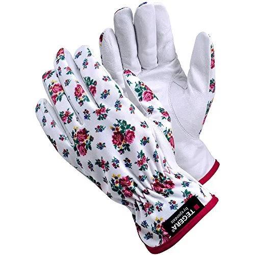 Ejendals Lederhandschuh Tegera 90014, Größe 6, 1 Stück, rot/weiß, 90014-6