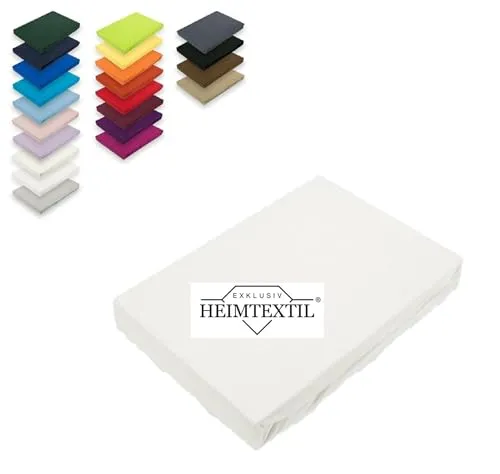EXKLUSIV HEIMTEXTIL Microfaser Marke Spannbettlaken,100% Polyester, 135 g/m², Öko - Tex Zertifiziert, 90-100 x 200 cm + 30 cm Weiß