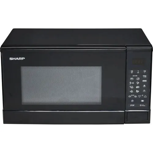 Sharp R 270BK Mikrowelle - 800 Watt, 20 Liter, 10 Leistungsstufen - Mikrowelle mit Heißluft und 360° Schwenksockel, ideal für vielseitiges Kochen und Aufwärmen. Perfekt für jede Küche.