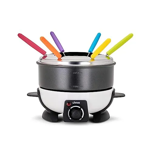 LIVOO DOC106 Fondue-Maker - Weiß und Schwarz