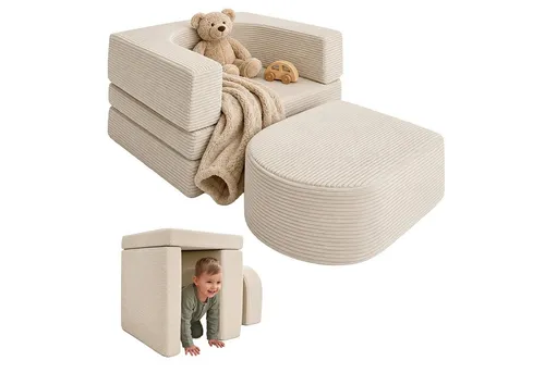 Relaxdays Kindersessel, modular, 4-teilig, beige von Relaxdays