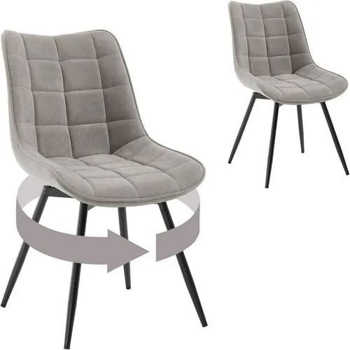 Woltu Esszimmerstuhl (2 St) - Elegante Samtpolsterung mit 360° Drehfunktion - Stühle mit ergonomischem Design und strapazierfähiger Samt-Oberfläche für hohen Komfort. Ideal für Esszimmer, Küche oder Home Office. Maximale Belastbarkeit: 150 kg.