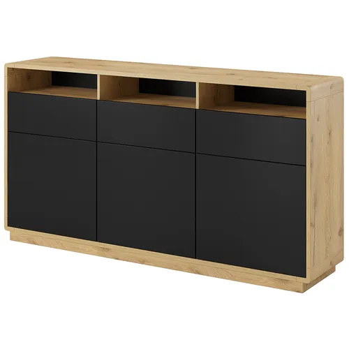 Lomadox Sideboard Anrichte modern mit LED Beleuchtung in Taurus Eiche Nb.