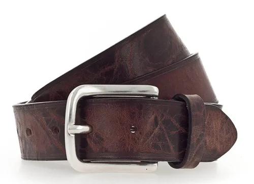 b.belt Cesar Gürtel W100 - Baileys Braun - Herren Gürtel aus 100% Leder in stilvollem Baileys Braun, ideal für den täglichen Gebrauch und elegante Anlässe.