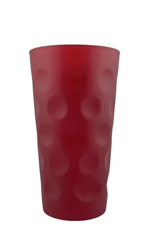 Rot Matt Farbiges Dubbeglas 0,5 L in rot von Pfalz Schorle Edition