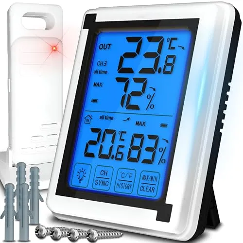 Retoo Wetterstation Funk mit Außensensor