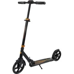 Schildkröt Fitness City Scooter Street Master 2.0 - Matt Black & Gold - Kinderroller mit 200mm Aluminium-Rädern, verstellbarem Lenker (76-100cm) und robustem Design für sicheres Fahren. Ideal für Jung und Alt, mit einem Gewicht von nur 4,5kg.