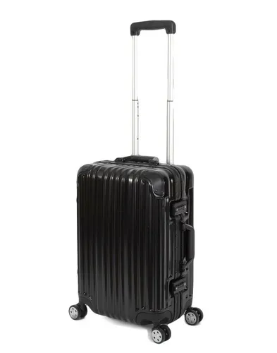 Travelhouse London Koffer Schwarz S-55cm - Robuster Handgepäck Trolley mit TSA Schloss - Koffer, 55cm Handgepäck mit Alu-Rahmen und Polykarbonat Hartschale, leicht und stabil, ideal für jede Fluglinie, ausgestattet mit 2 TSA Zahlenschlössern für zusätzliche Sicherheit.