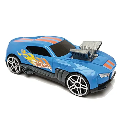 Hot Wheels Aufbewahrung 2-in-1 Race N' Haul Sammelkoffer Sammelbox mit ausziehbarem Griff – Platz für bis zu 15 Autos (Autos Nicht enthalten)