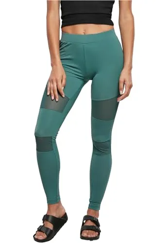 Urban Classics Damen Ladies Tech Mesh Leggings Leggings, Paleleaf, XS
