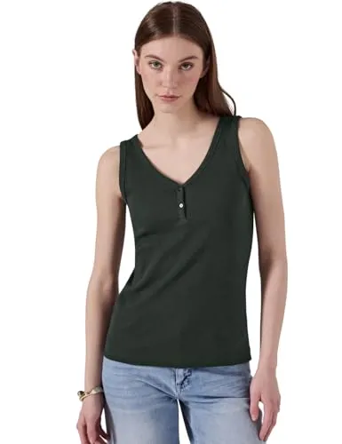 STREET ONE STUDIO T-Shirt mit V-Ausschnitt in Grün, Größe 42 EU - Casual Shirt mit pflegeleichtem Materialmix aus 97% Baumwolle, ideal für jeden Tag. Der modische V-Ausschnitt sorgt für einen eleganten Look.