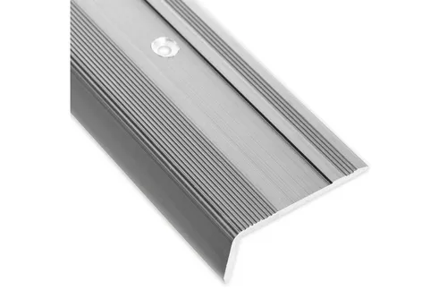 Floordirekt Treppenkantenprofil Glory Silber, 3 Größen, Stufenkantenprofil, L-Form