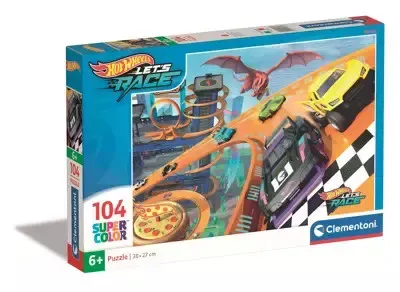 Puzzle 104 elementy. Hot Wheels Clementoni 8005125257607