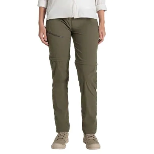 Craghoppers NosiLife Zip-Off Tropenhose für Damen - Wanderhose mit abnehmbarem Bein, insektenabweisend und geruchshemmend – ideal für aktive Outdoor-Abenteuer und warmes Wetter.